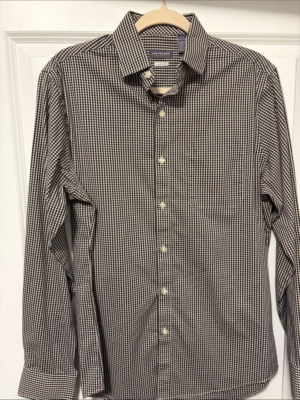 Van Heusen Black & White Micro Check Dress Shirt